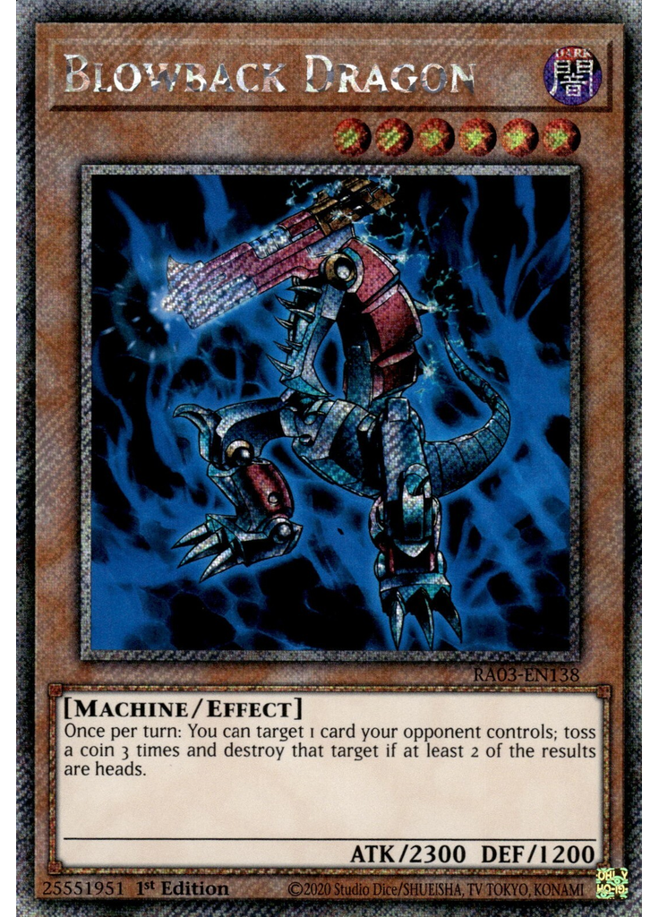 Blowback Dragon (Platinum Secret Rare 1st Edition)