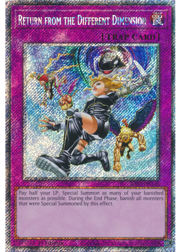 Return from the Different Dimension (Platinum Secret Rare 1st Edition)