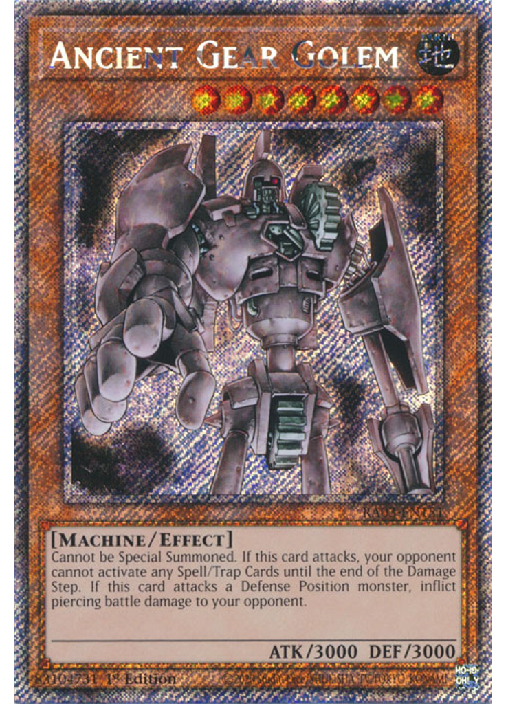 Ancient Gear Golem (Platinum Secret Rare 1st Edition)