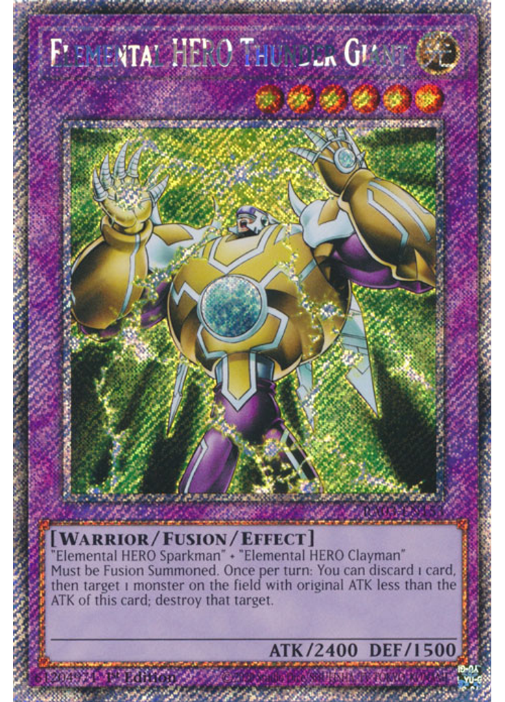 Elemental HERO Thunder Giant (Platinum Secret Rare 1st Edition)