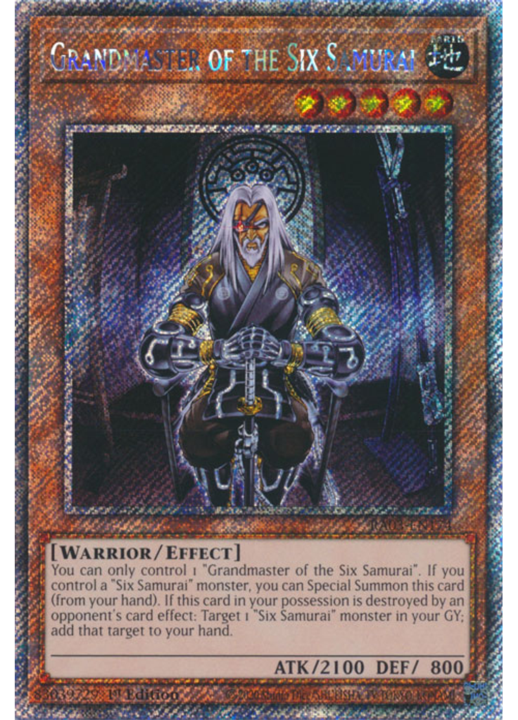 Grandmaster of the Six Samurai (Platinum Secret Rare 1st Edition)