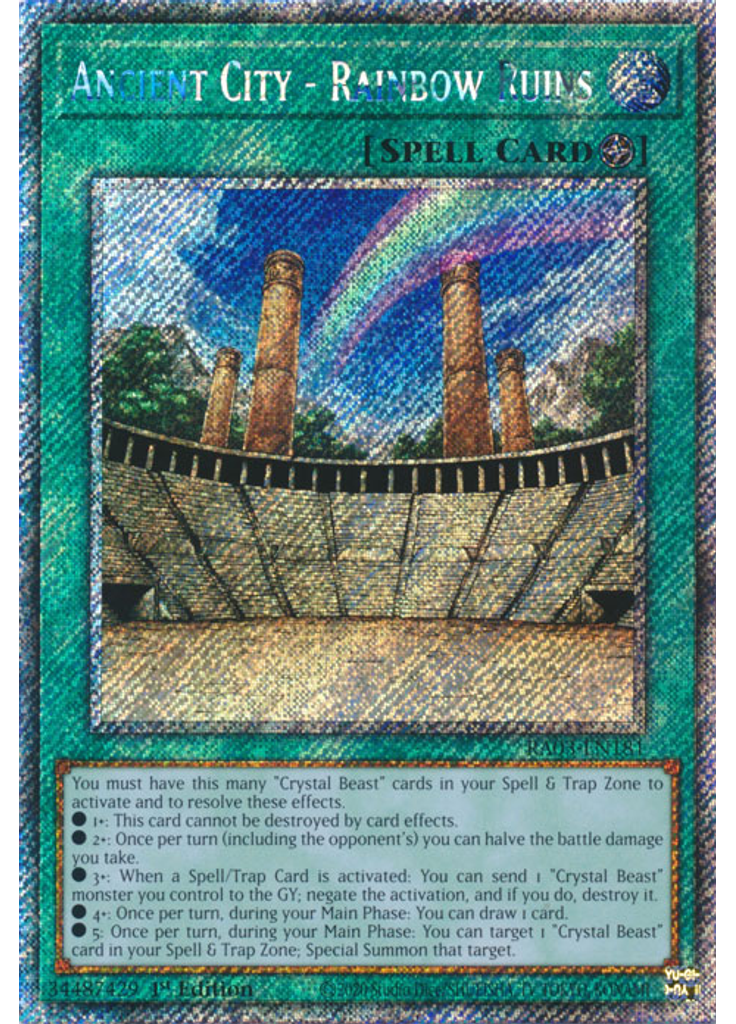 Ancient City - Rainbow Ruins (Platinum Secret Rare 1st Edition)