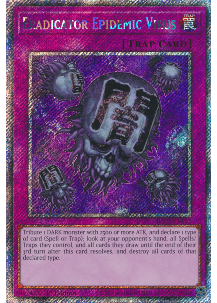 Eradicator Epidemic Virus (Platinum Secret Rare 1st Edition)