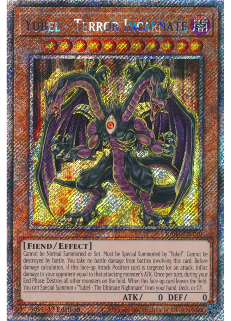 Yubel - Terror Incarnate (Platinum Secret Rare 1st Edition)