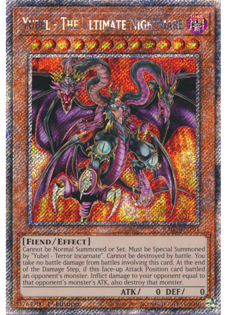 Yubel - The Ultimate Nightmare (Platinum Secret Rare 1st Edition)
