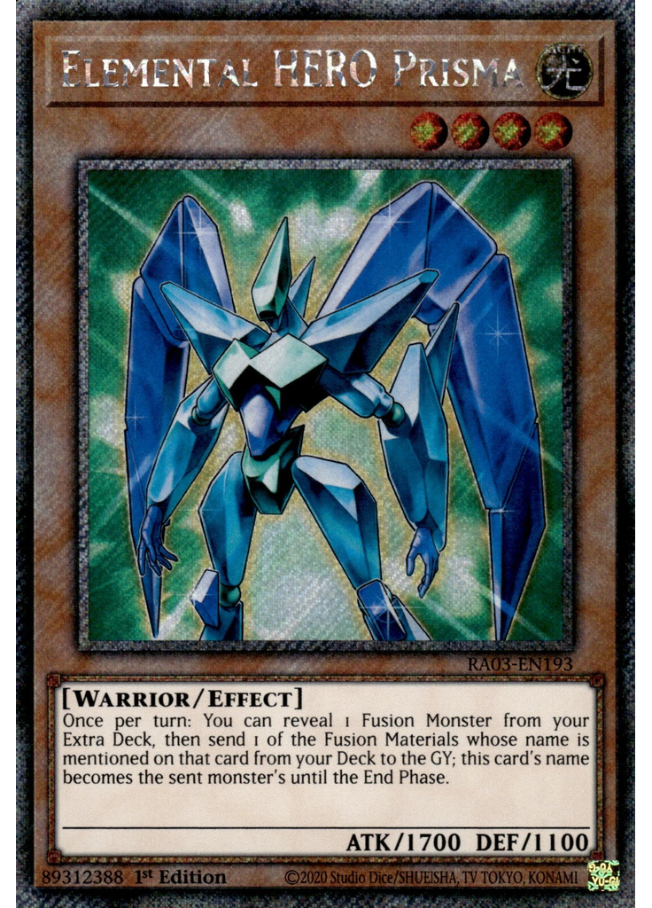 Elemental HERO Prisma (Platinum Secret Rare 1st Edition)