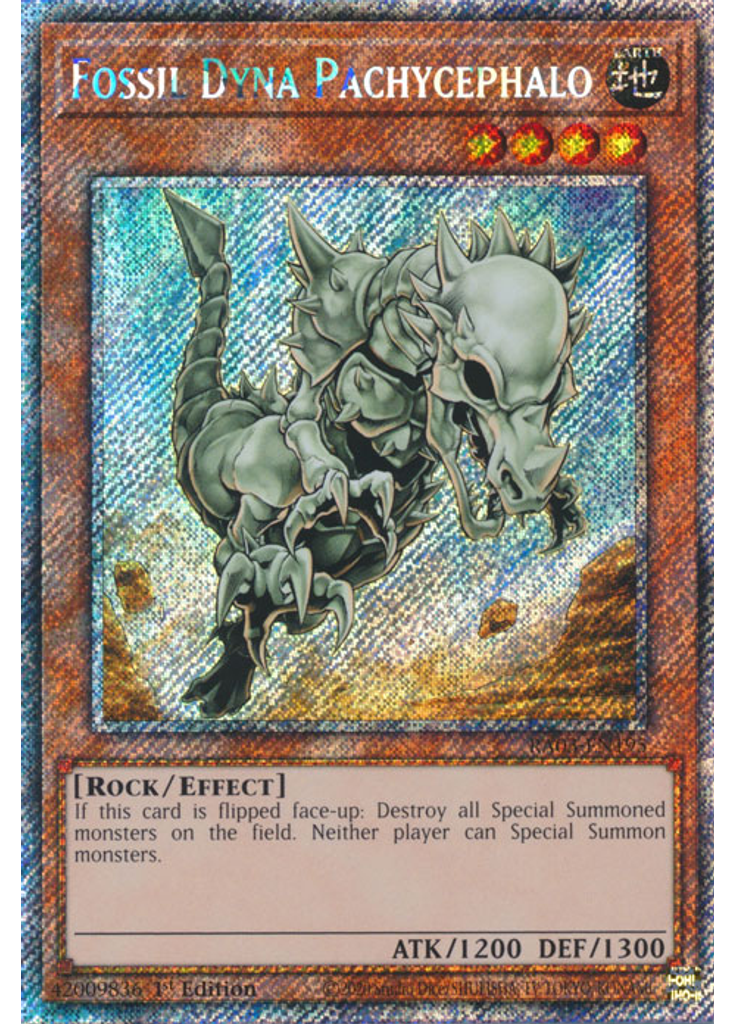 Fossil Dyna Pachycephalo (Platinum Secret Rare 1st Edition)