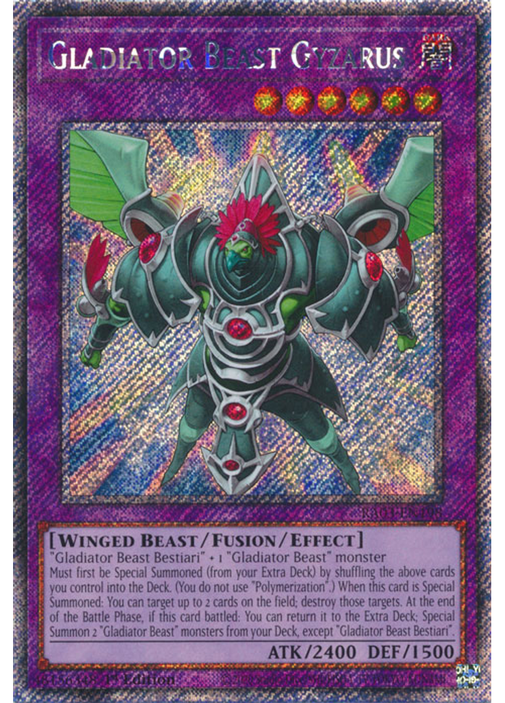 Gladiator Beast Gyzarus (Platinum Secret Rare 1st Edition)