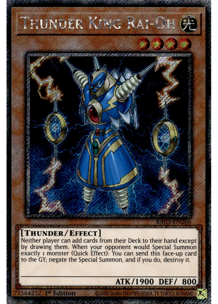 Thunder King Rai-Oh (Platinum Secret Rare 1st Edition)