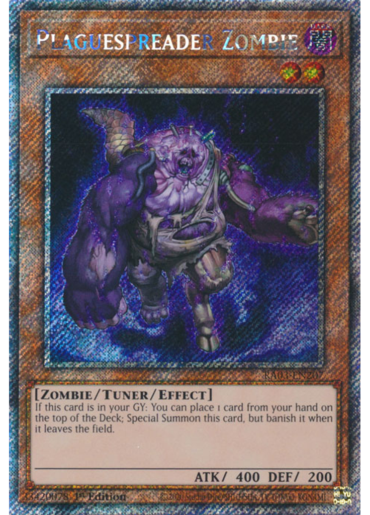 Plaguespreader Zombie (Platinum Secret Rare 1st Edition)