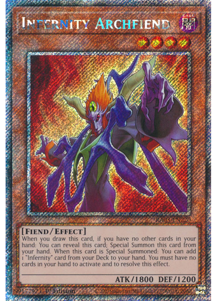 Infernity Archfiend (Platinum Secret Rare 1st Edition)