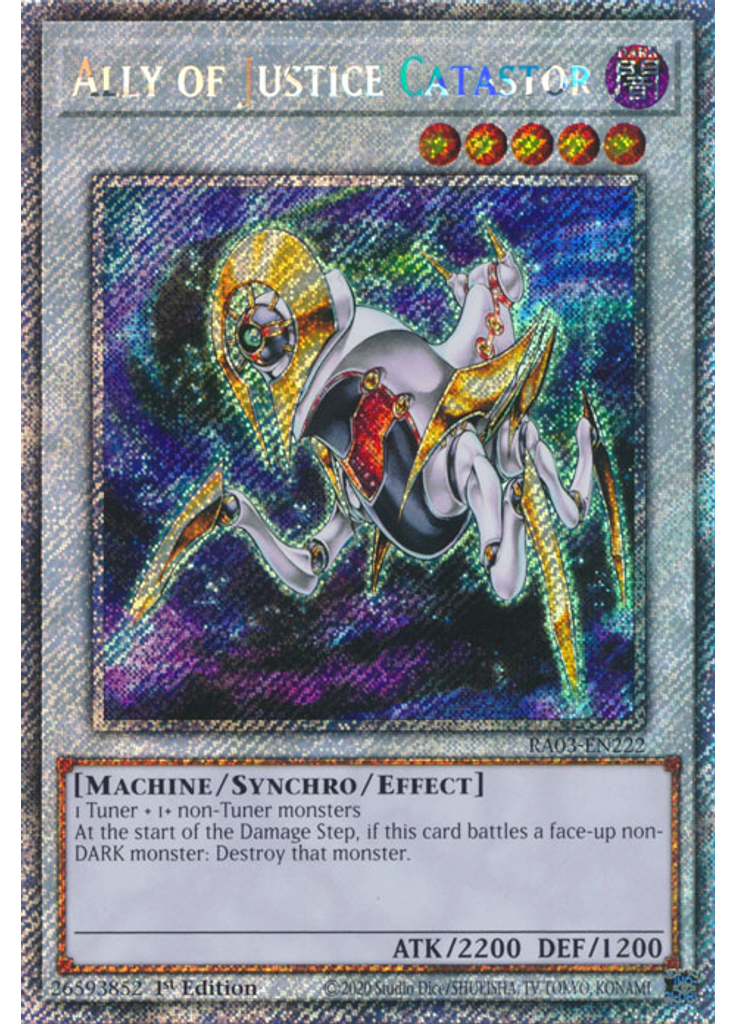 Ally of Justice Catastor (Platinum Secret Rare 1st Edition)