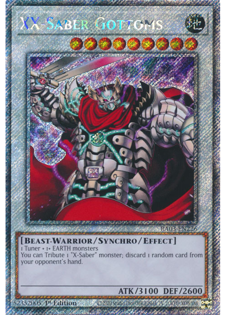 XX-Saber Gottoms (Platinum Secret Rare 1st Edition)