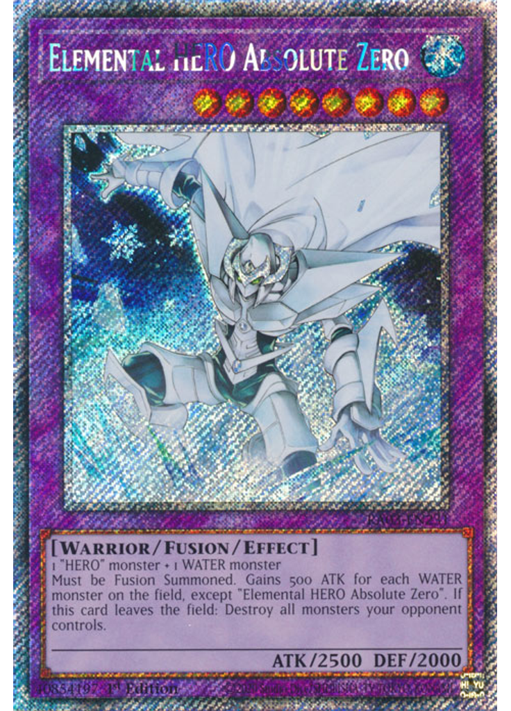 Elemental HERO Absolute Zero (Platinum Secret Rare 1st Edition)