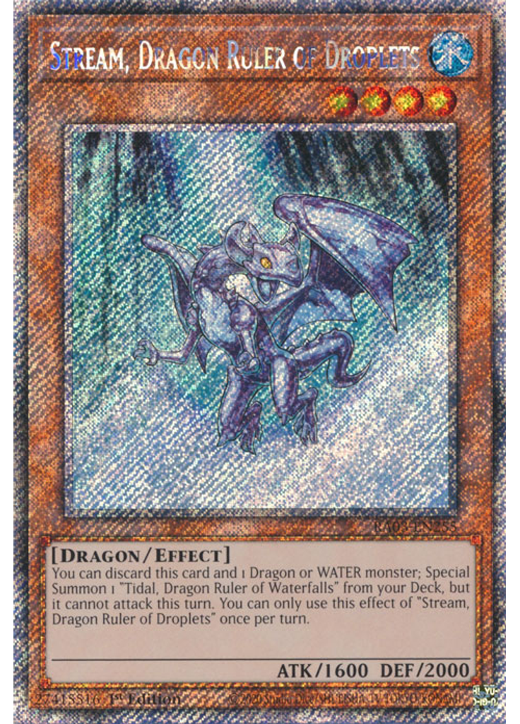 Stream, Dragon Ruler of Droplets (Platinum Secret Rare 1st Edition)