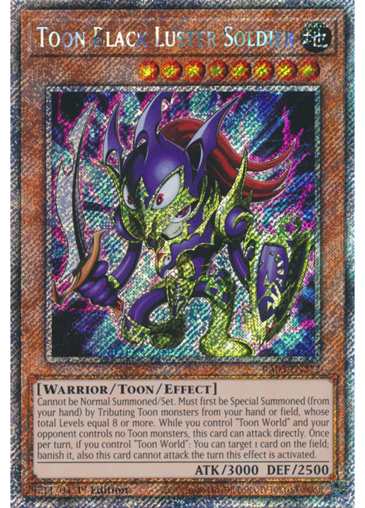 Toon Black Luster Soldier (Platinum Secret Rare 1st Edition)