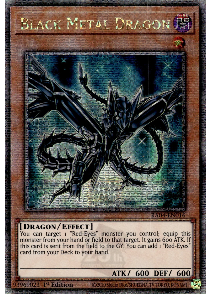 Black Metal Dragon (Quarter Century Secret Rare 1st Edition)