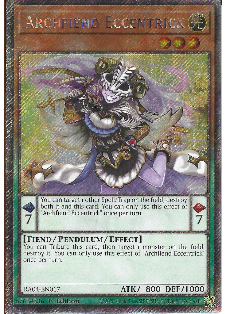 Archfiend Eccentrick (Platinum Secret Rare 1st Edition)
