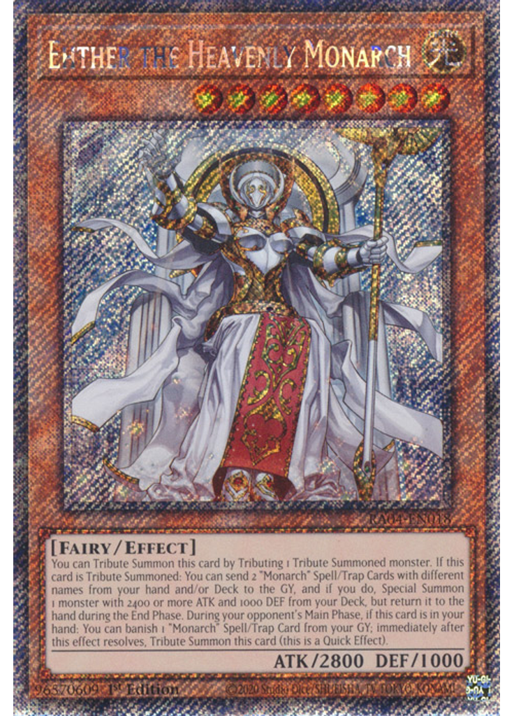 Ehther the Heavenly Monarch (Platinum Secret Rare 1st Edition)