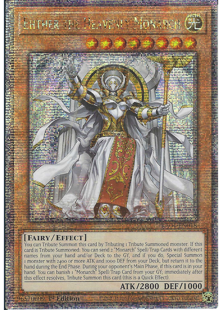 Ehther the Heavenly Monarch (Quarter Century Secret Rare 1st Edition)