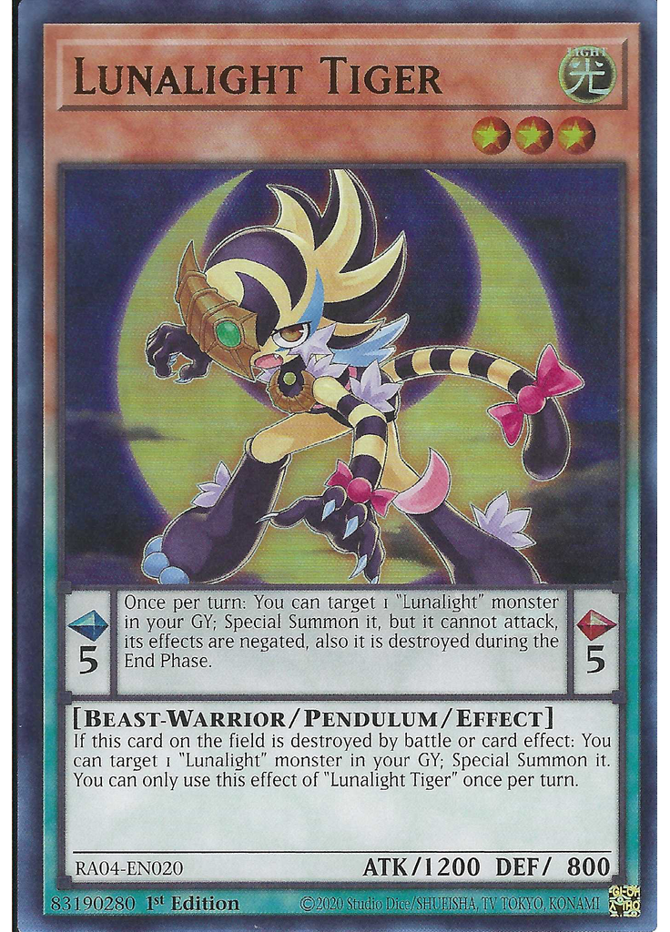 Lunalight Tiger (Ultra Rare 1st Edition)