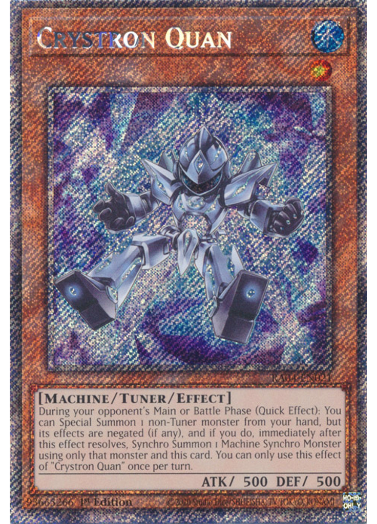 Crystron Quan (Platinum Secret Rare 1st Edition)