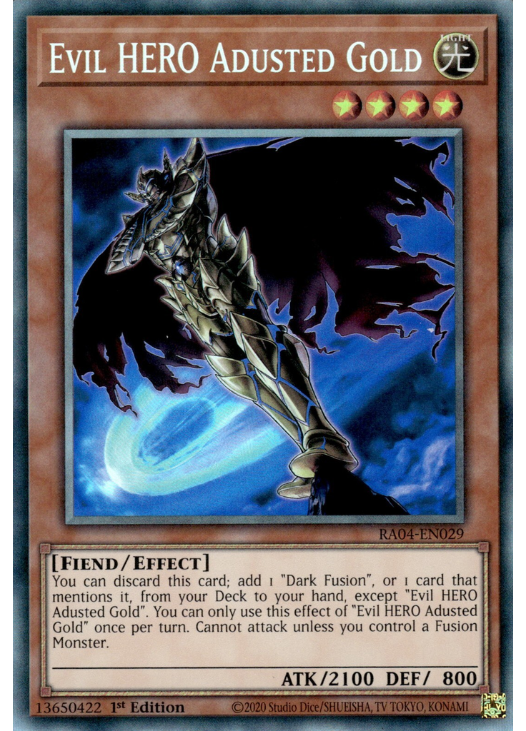 Evil HERO Adusted Gold (Collectors Rare 1st Edition)
