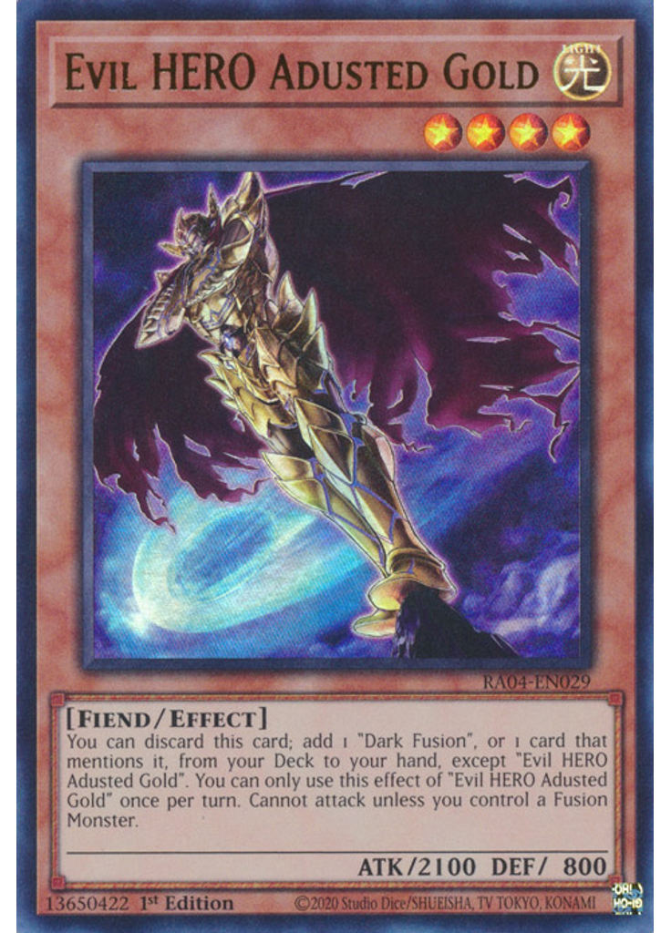 Evil HERO Adusted Gold (Ultra Rare 1st Edition)