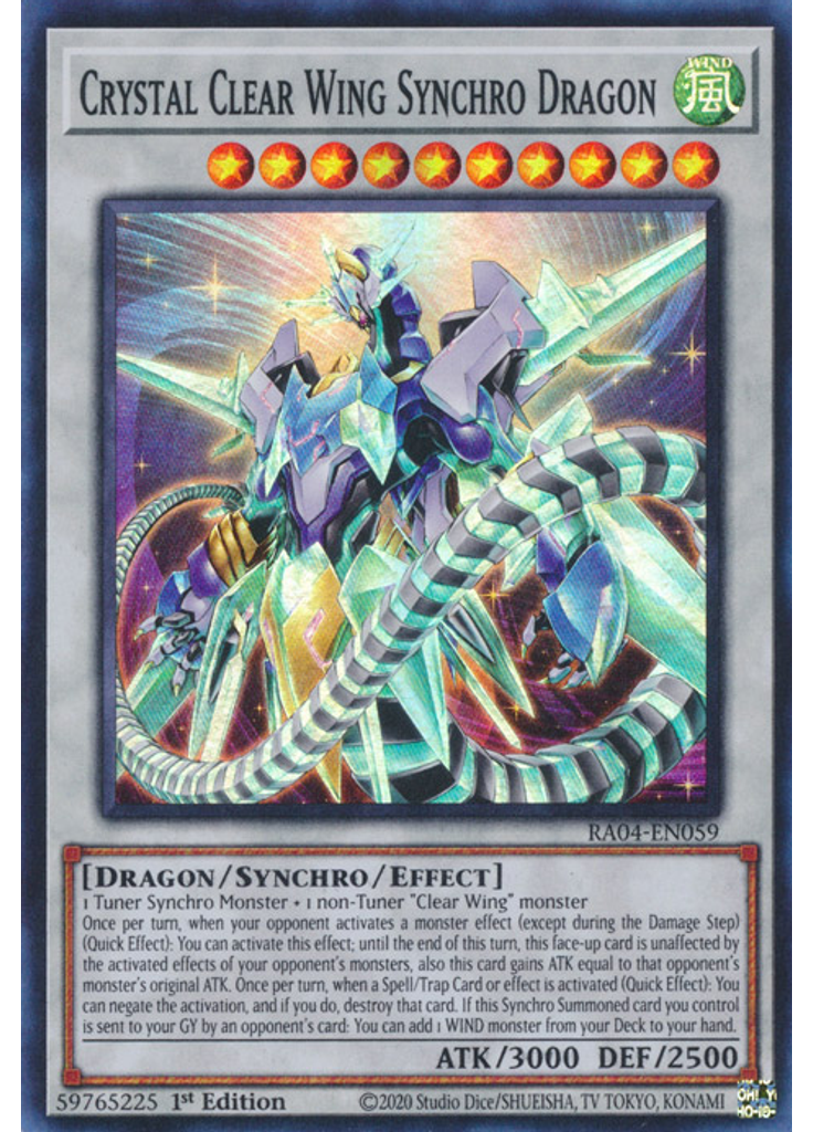 Crystal Clear Wing Synchro Dragon