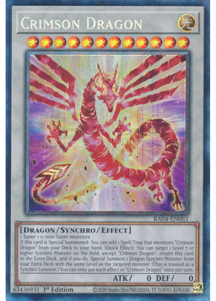 Crimson Dragon (Collectors Rare 1st Edition)