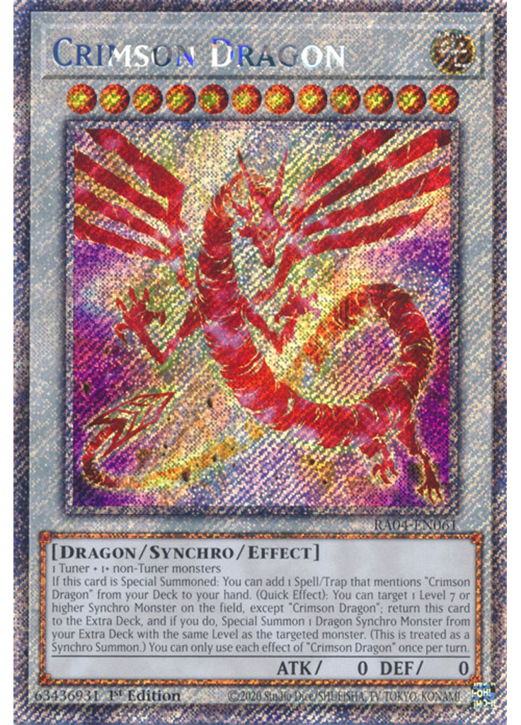 Crimson Dragon (Platinum Secret Rare 1st Edition)