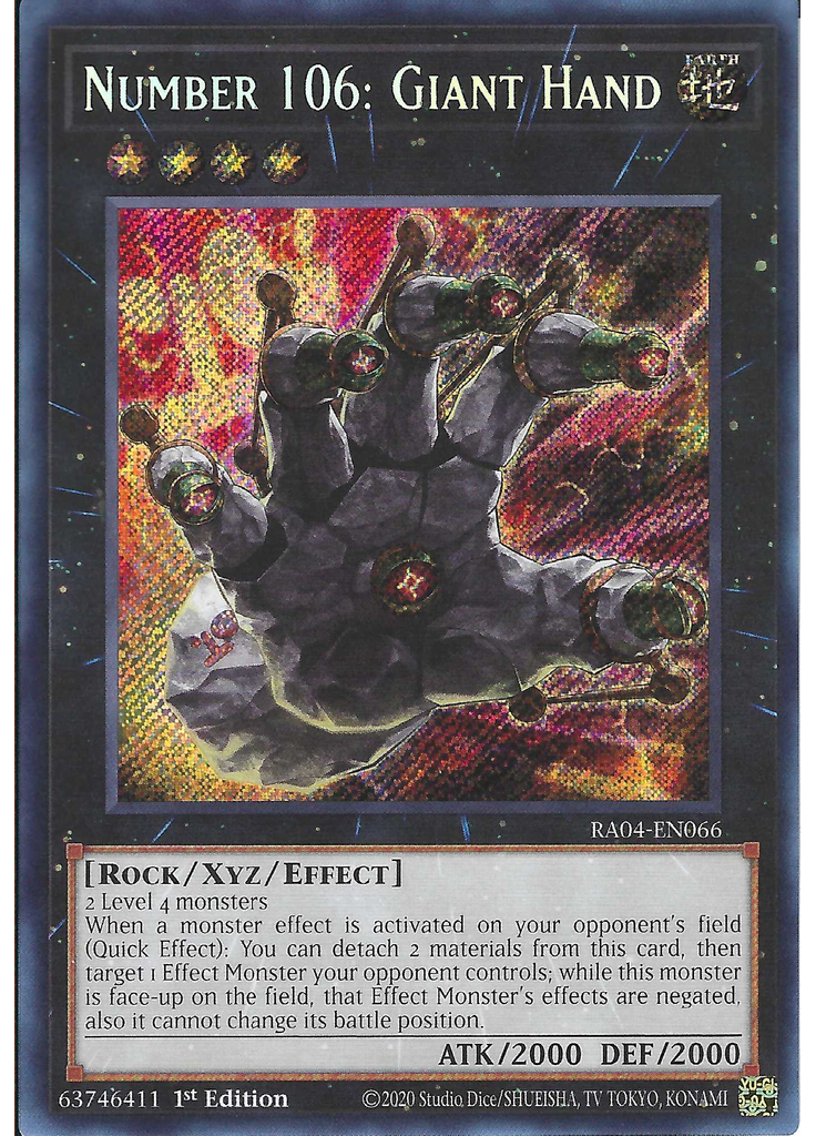 Number 106: Giant Hand (Secret Rare 1st Edition)
