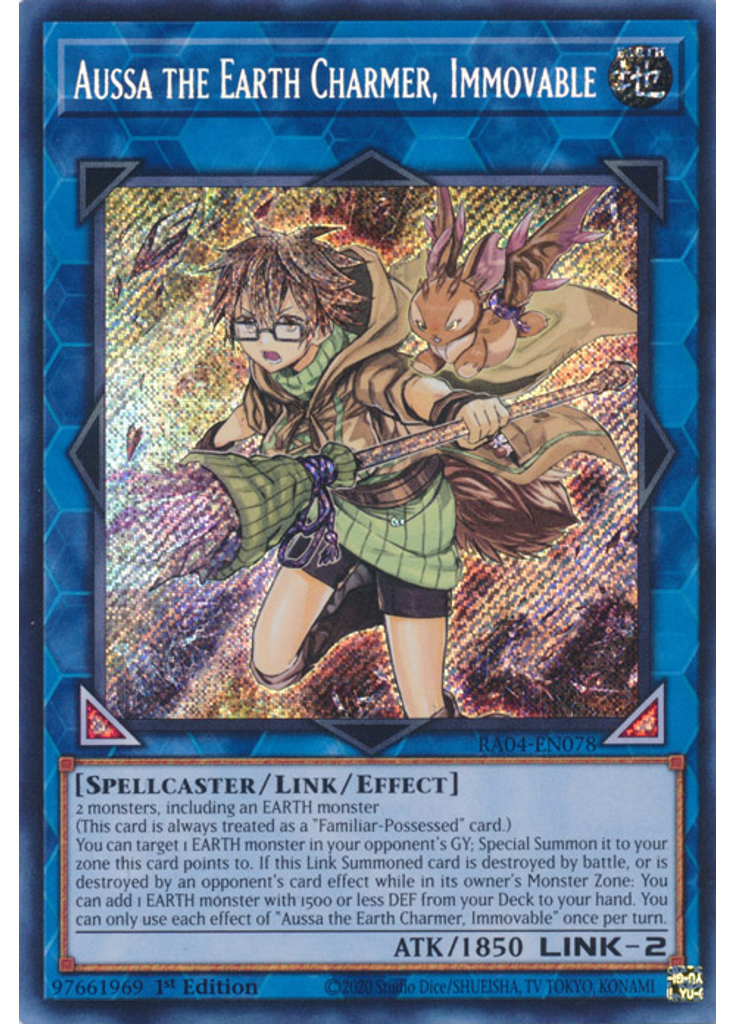 Aussa the Earth Charmer, Immovable (Secret Rare 1st Edition)