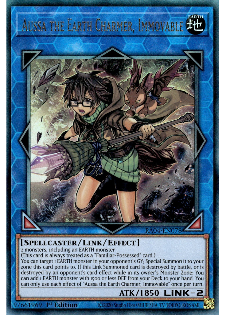 Aussa the Earth Charmer, Immovable (Ultimate Rare 1st Edition)