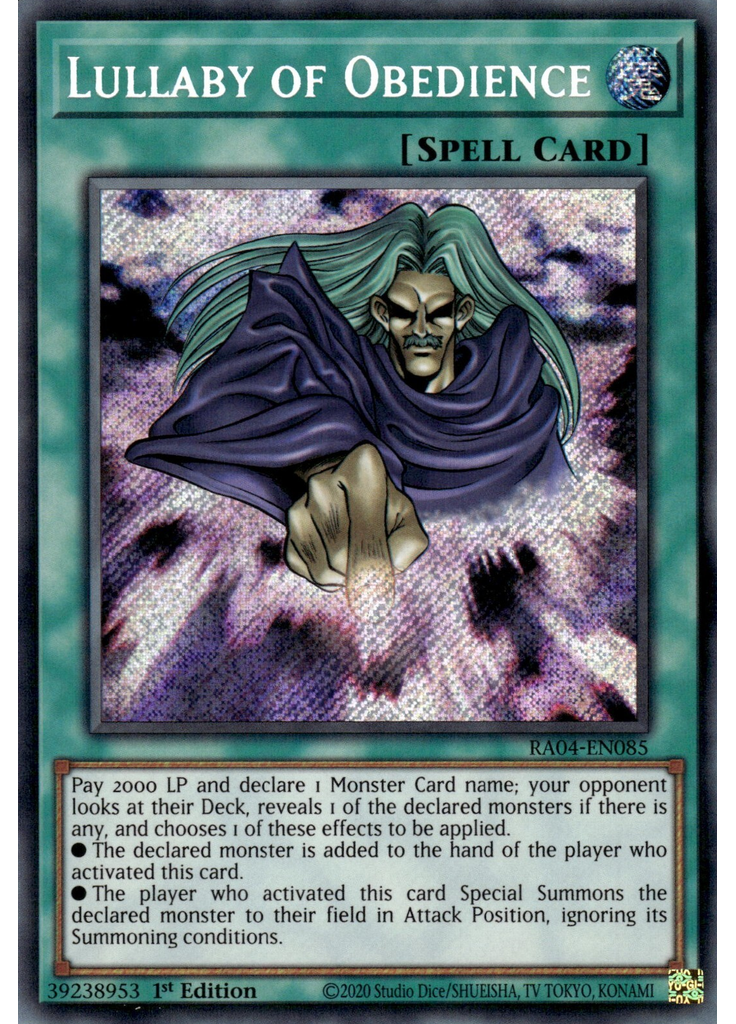 Lullaby of Obedience (Secret Rare 1st Edition)