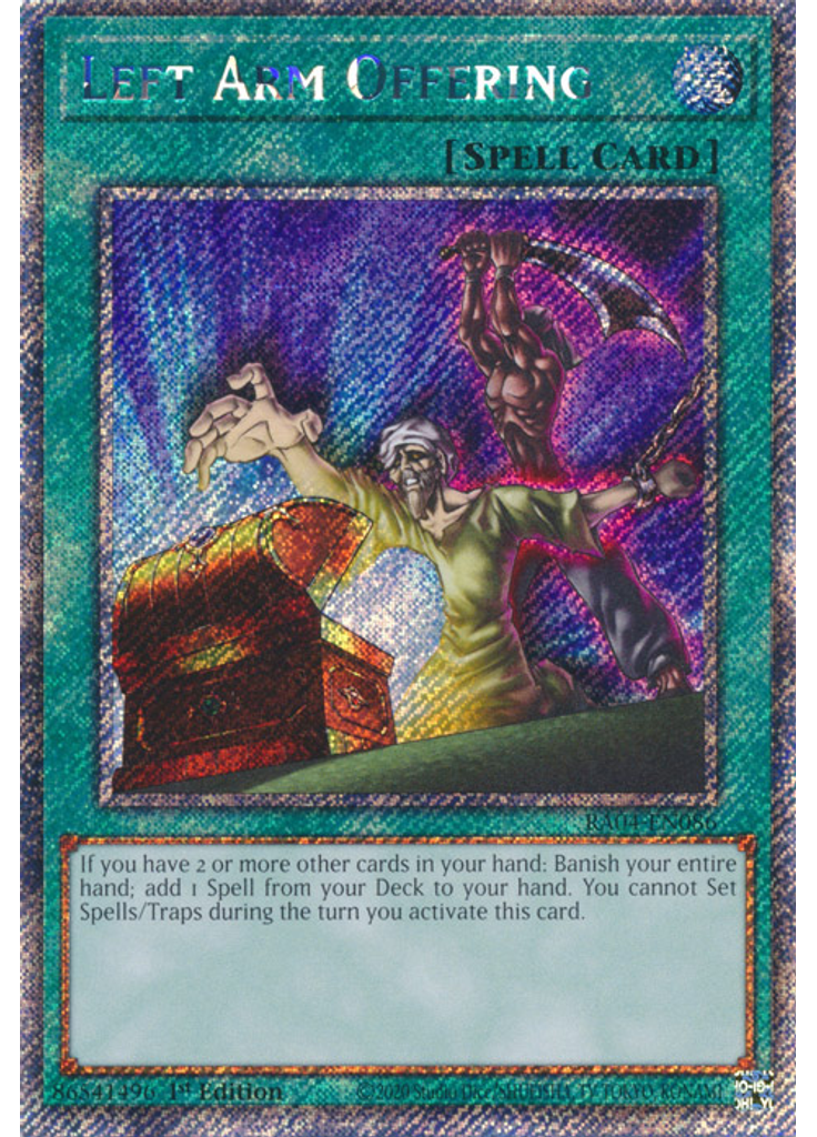 Left Arm Offering (Platinum Secret Rare 1st Edition)