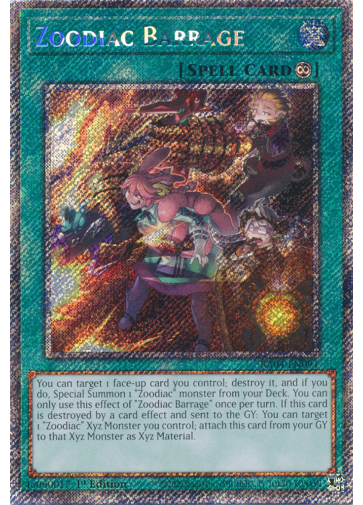 Zoodiac Barrage (Platinum Secret Rare 1st Edition)