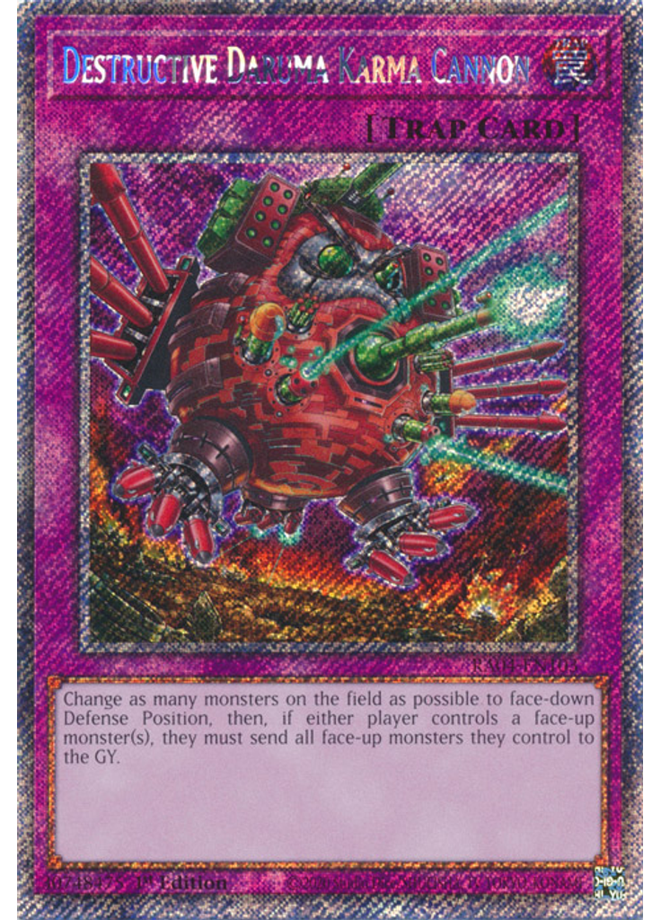 Destructive Daruma Karma Cannon (Platinum Secret Rare 1st Edition)