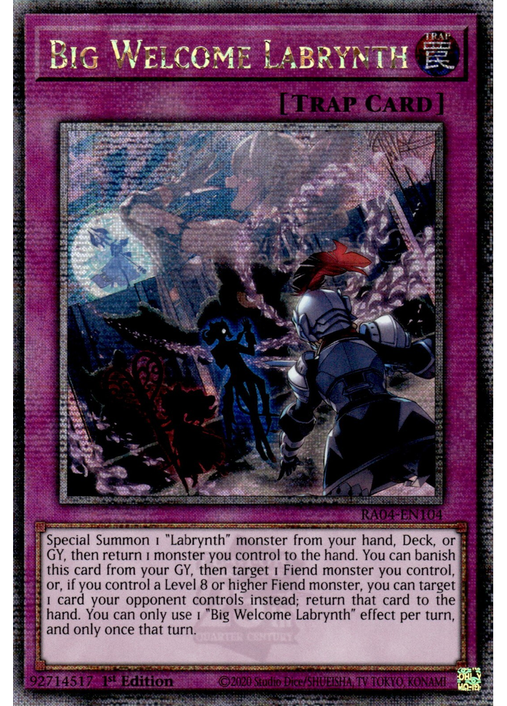 Big Welcome Labrynth (Quarter Century Secret Rare 1st Edition)