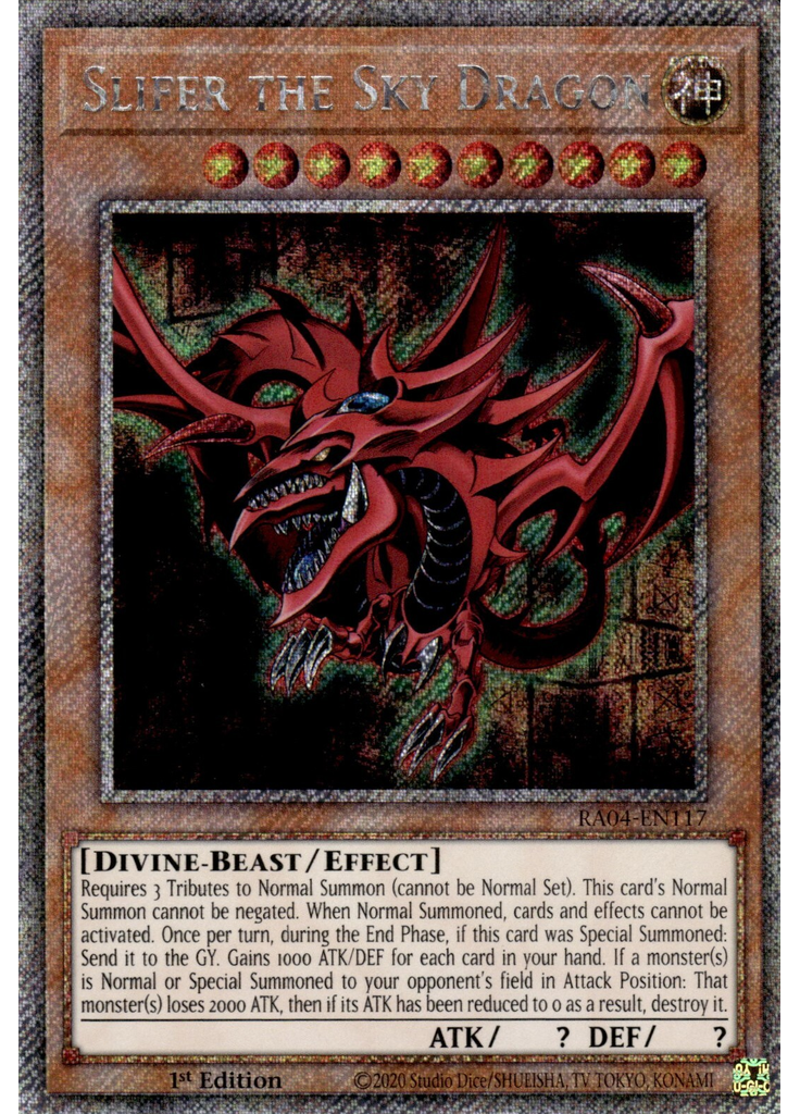 Slifer the Sky Dragon (Platinum Secret Rare 1st Edition)