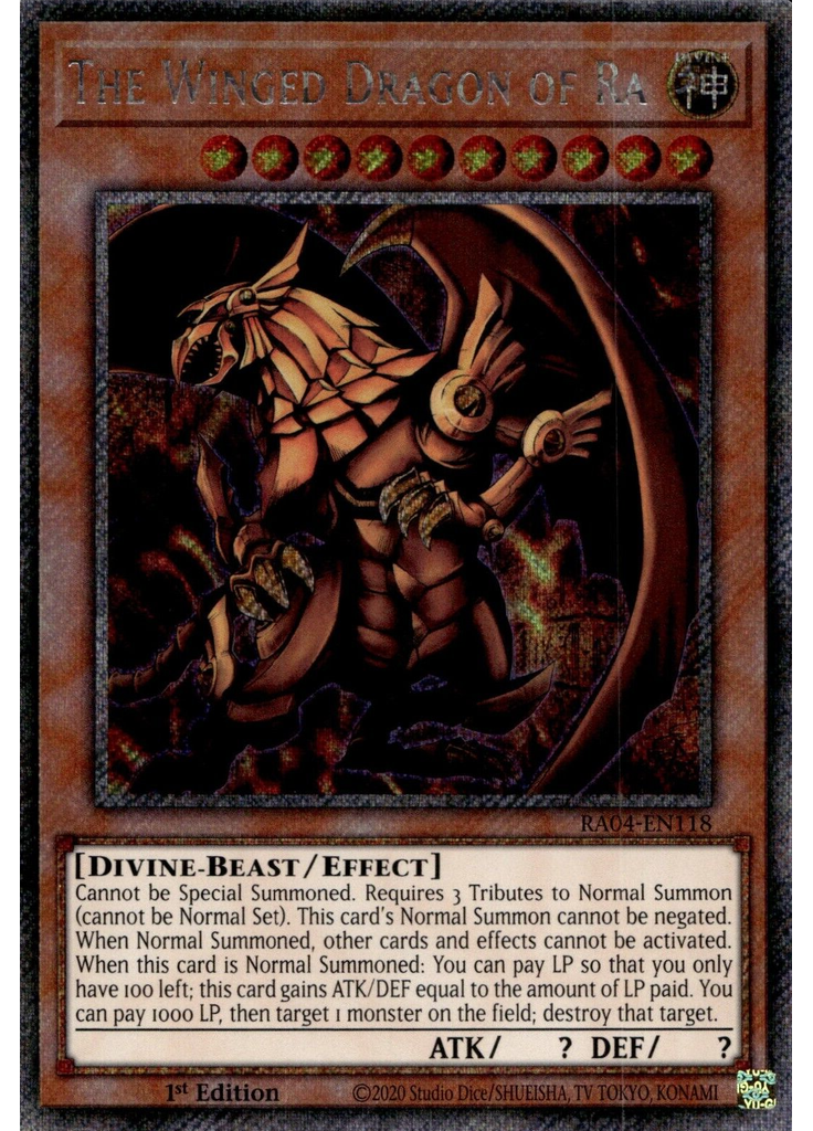 The Winged Dragon of Ra (Platinum Secret Rare 1st Edition)