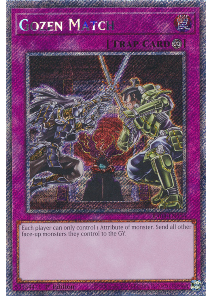 Gozen Match (Platinum Secret Rare 1st Edition)