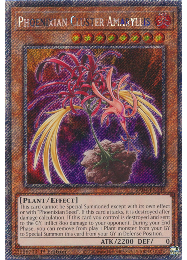 Phoenixian Cluster Amaryllis (Platinum Secret Rare 1st Edition)