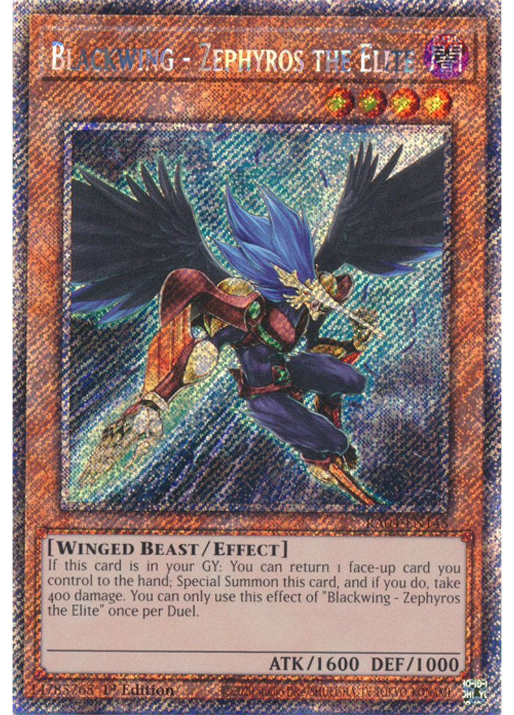 Blackwing - Zephyros the Elite (Platinum Secret Rare 1st Edition)