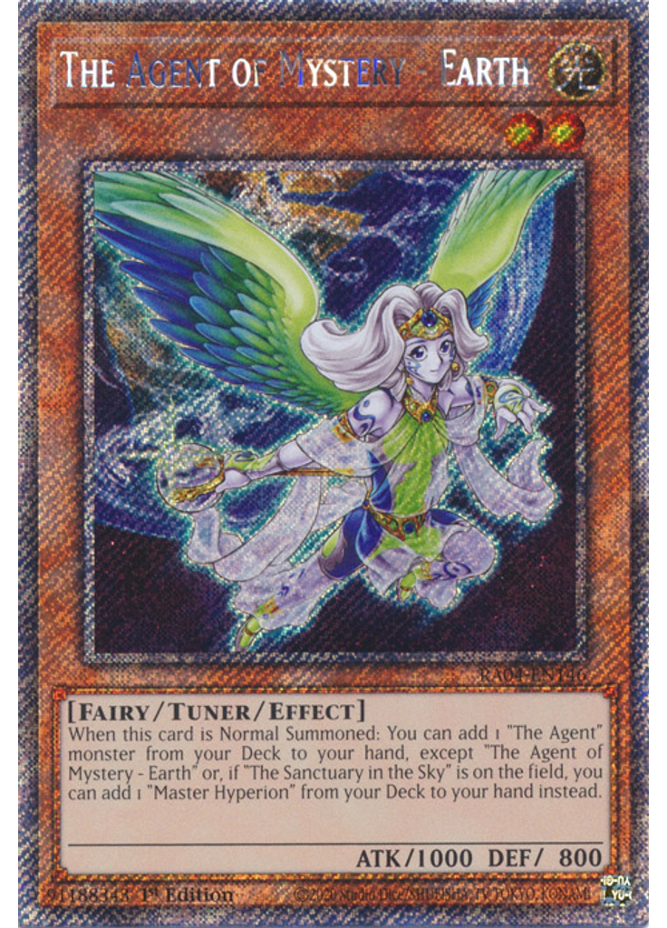 The Agent of Mystery - Earth (Platinum Secret Rare 1st Edition)
