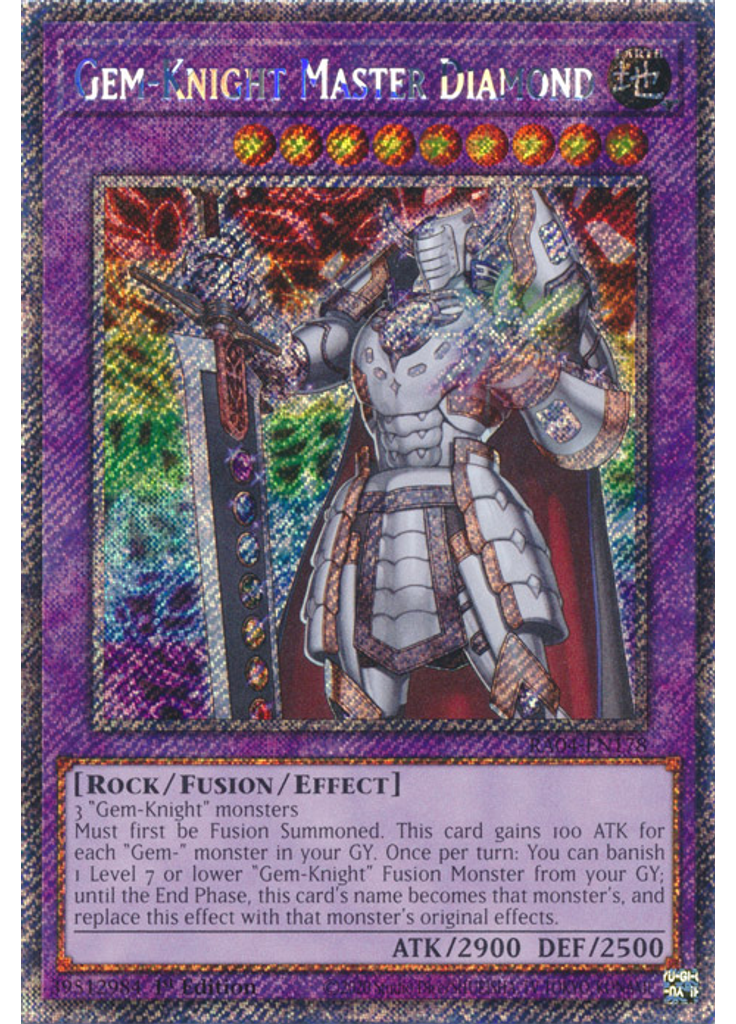 Gem-Knight Master Diamond (Platinum Secret Rare 1st Edition)