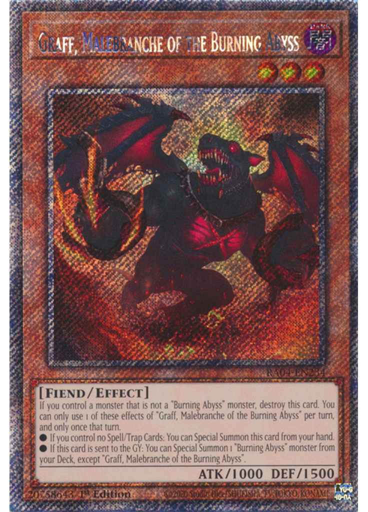 Graff, Malebranche of the Burning Abyss (Platinum Secret Rare 1st Edition)