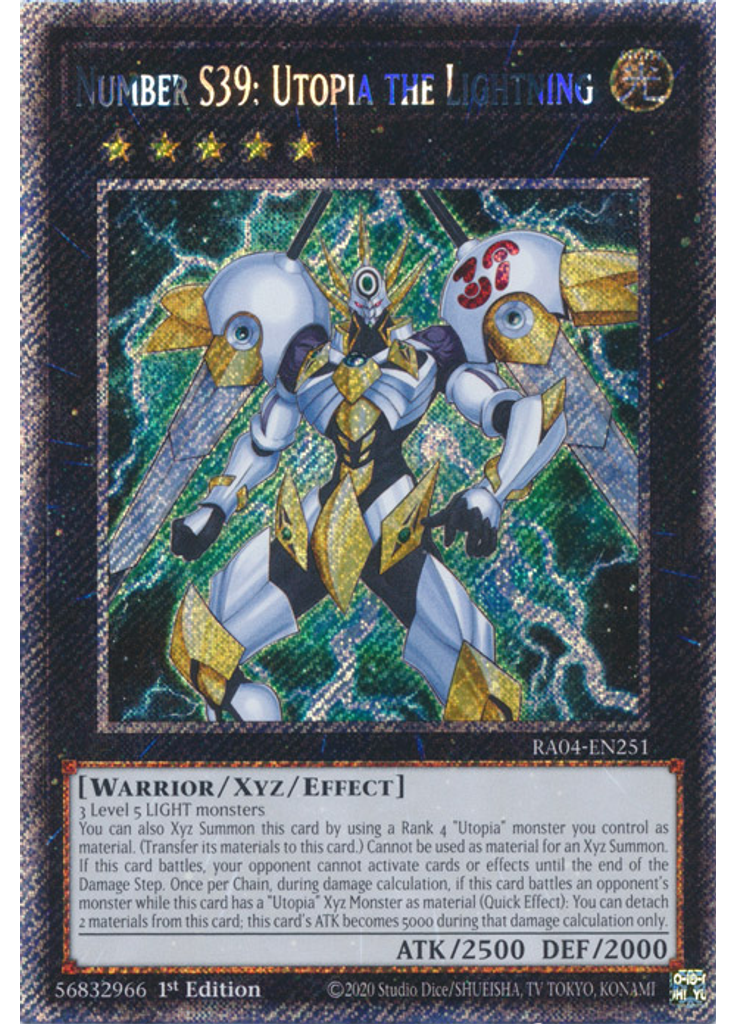 Number S39: Utopia the Lightning (Platinum Secret Rare 1st Edition)