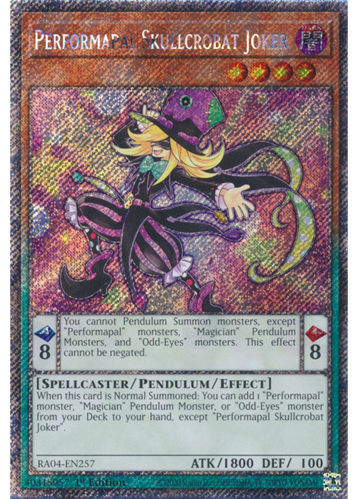 Performapal Skullcrobat Joker (Platinum Secret Rare 1st Edition)