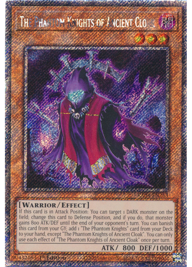 The Phantom Knights of Ancient Cloak (Platinum Secret Rare 1st Edition)